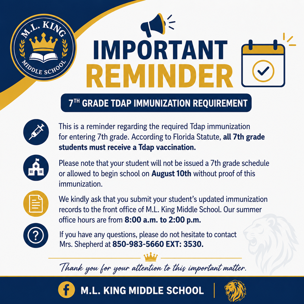 TDAP immunization requirements for 7th graders
