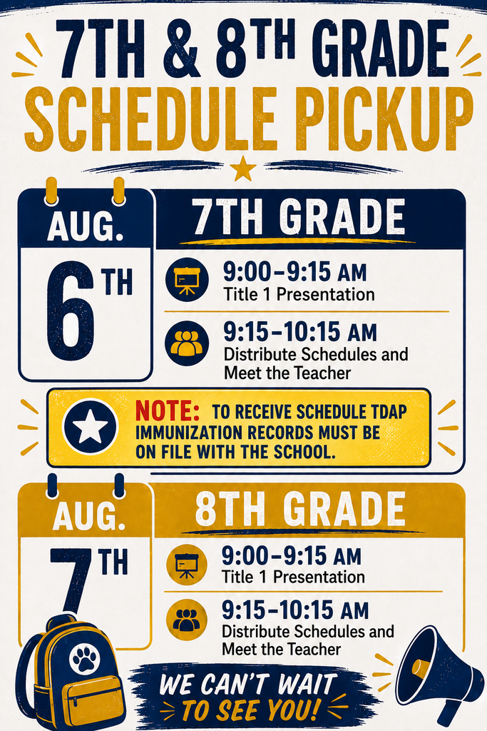 7th and 8th grade schedule pickup at KMS