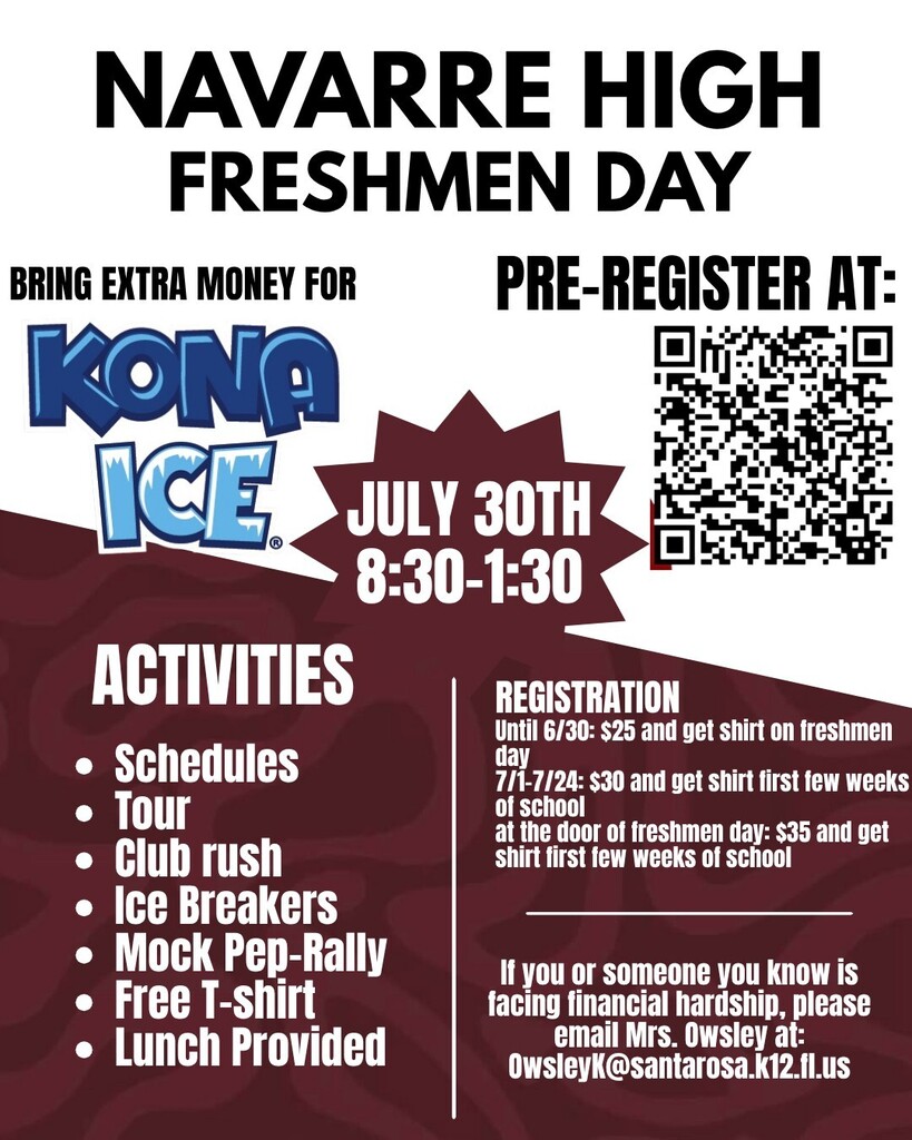 Info for SGA's Freshman Day Event