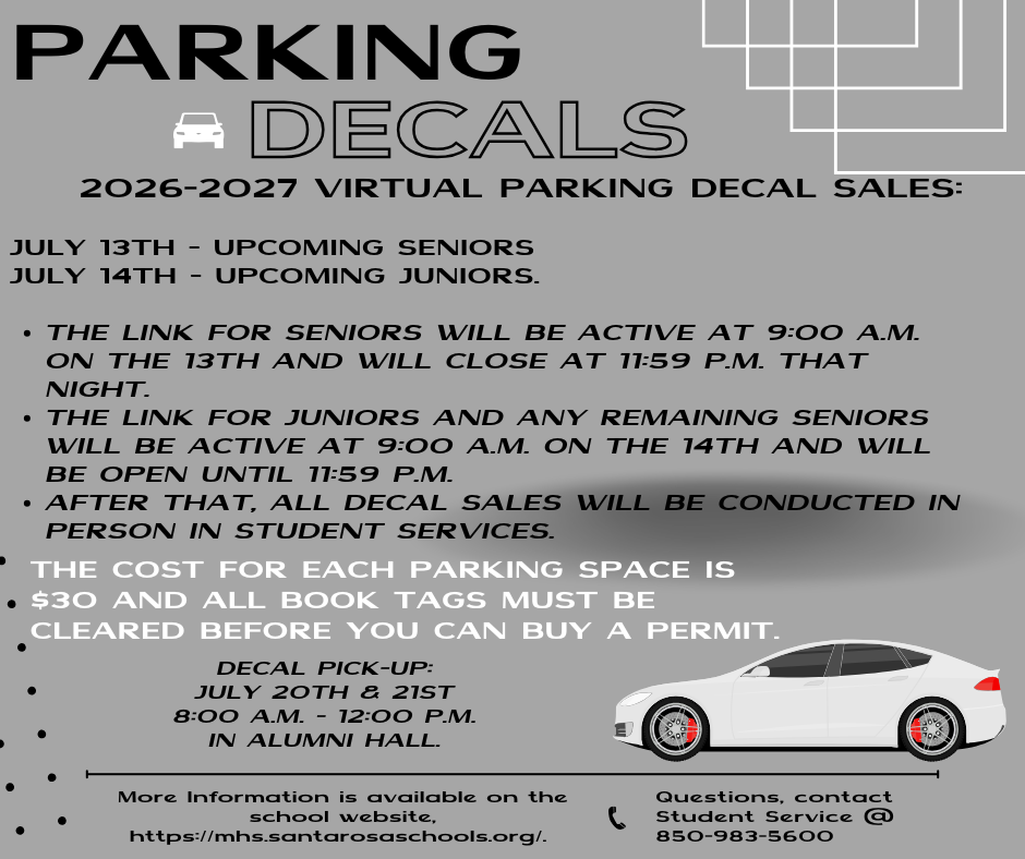 Parking decals