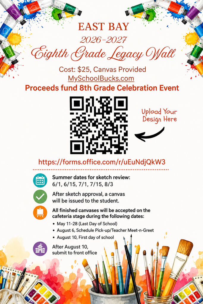 East Bay 8th Grade Legacy Wall QR Code and Information