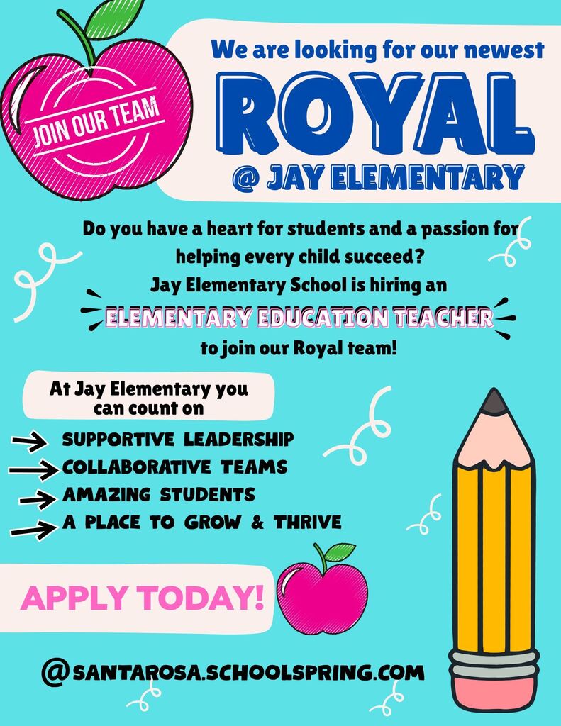 we're hiring a elementary Ed teacher