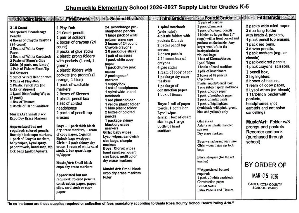 Back to School Info 26-27
