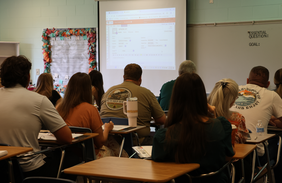 Teachers soaking all the learning up