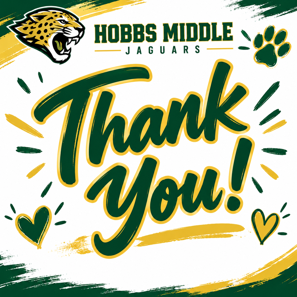 thank you from Hobbs Middle School