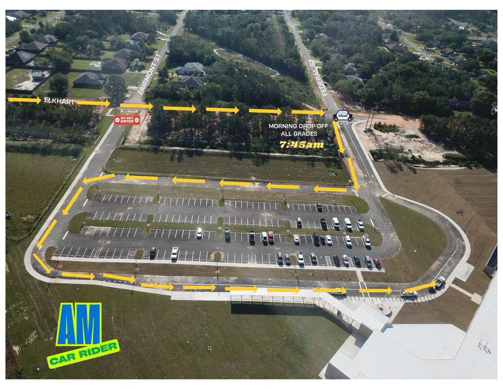 AM Car Rider Map