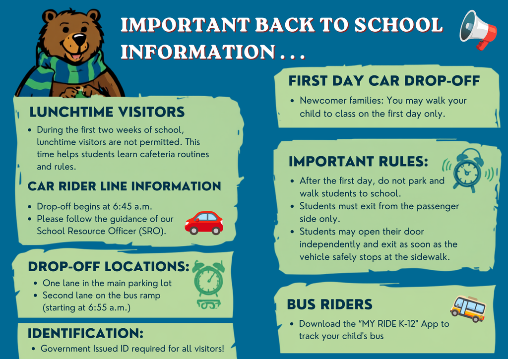 Important Back to School Reminders