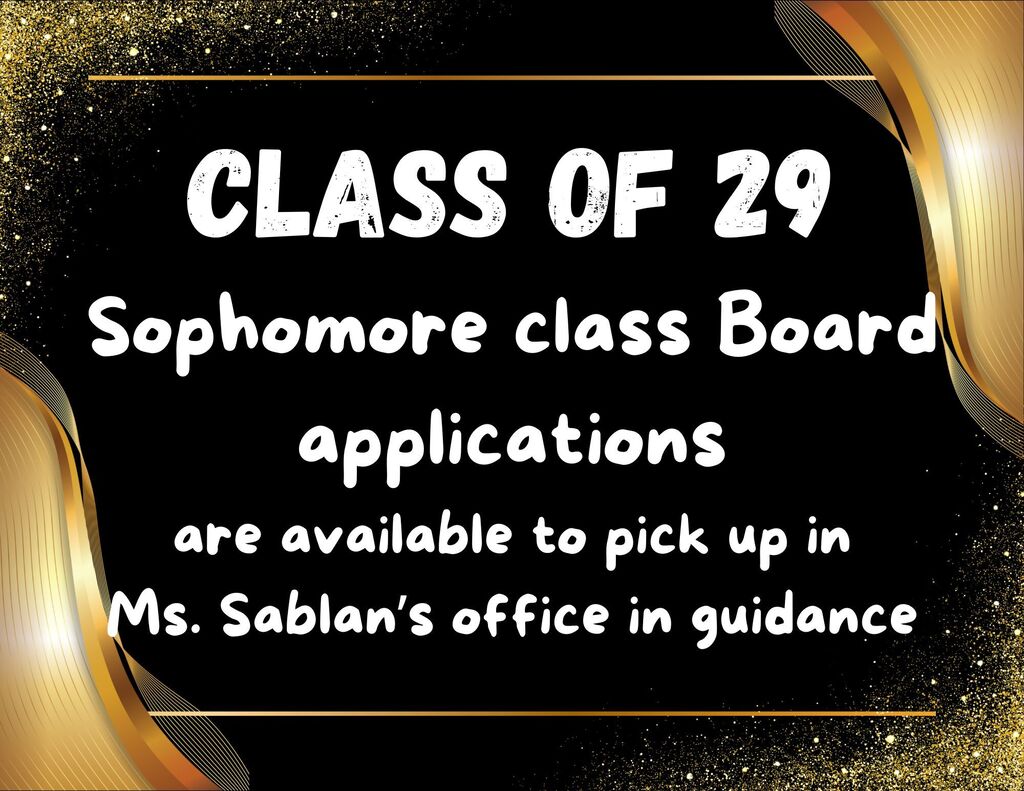 class of 29 sophomore app flyer
