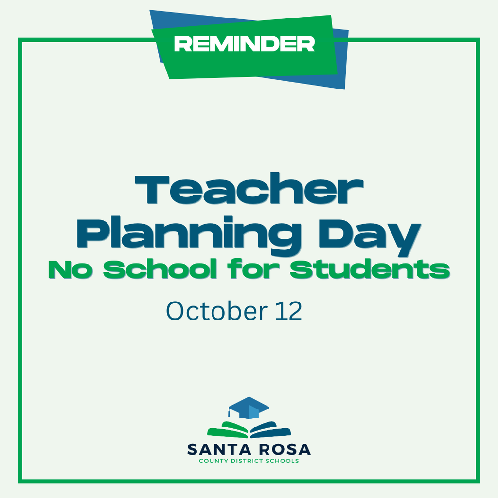 Teacher Planning Day - October 12 - No school for students