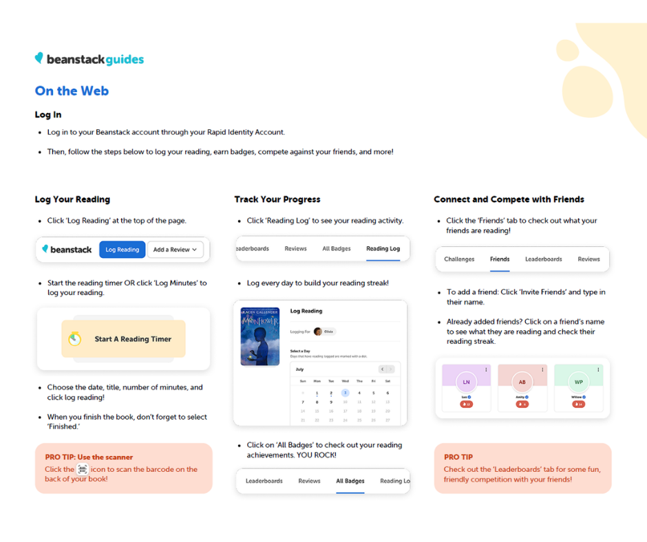 Beanstack Guide for the web