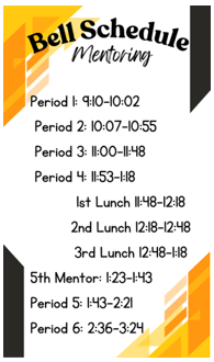 Mentoring Bell Schedule
