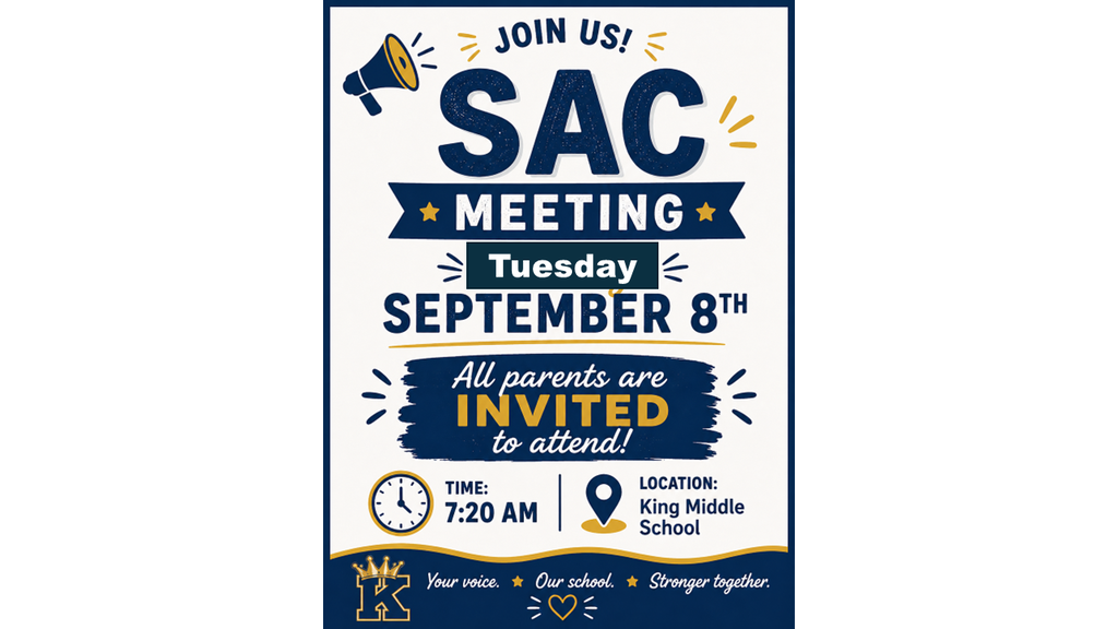 School Advisory Council First meeting, September 8