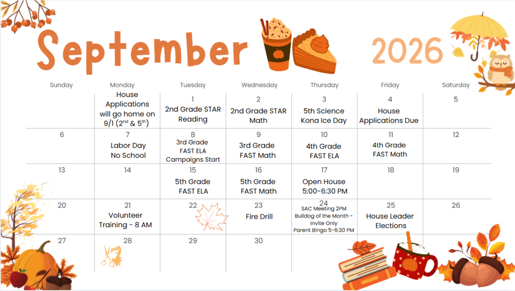 September Calendar 2026