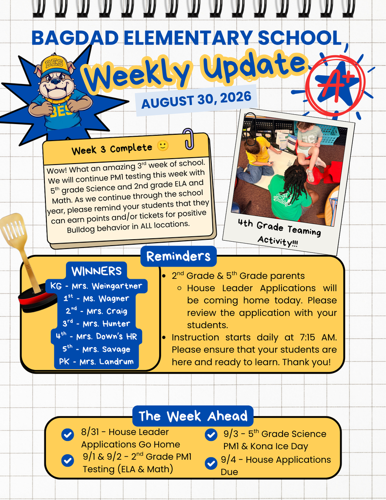 Parent Newsletter 8/30/2026
