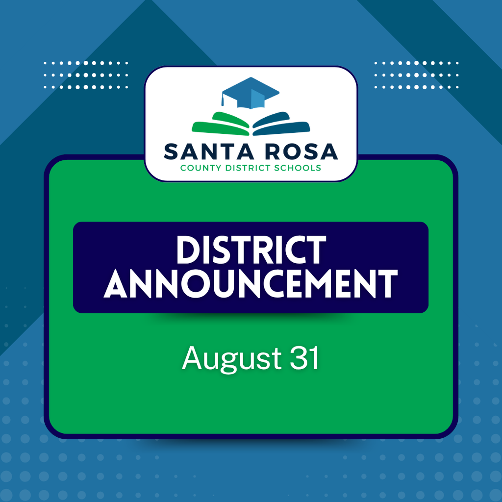 District Announcement - August 31