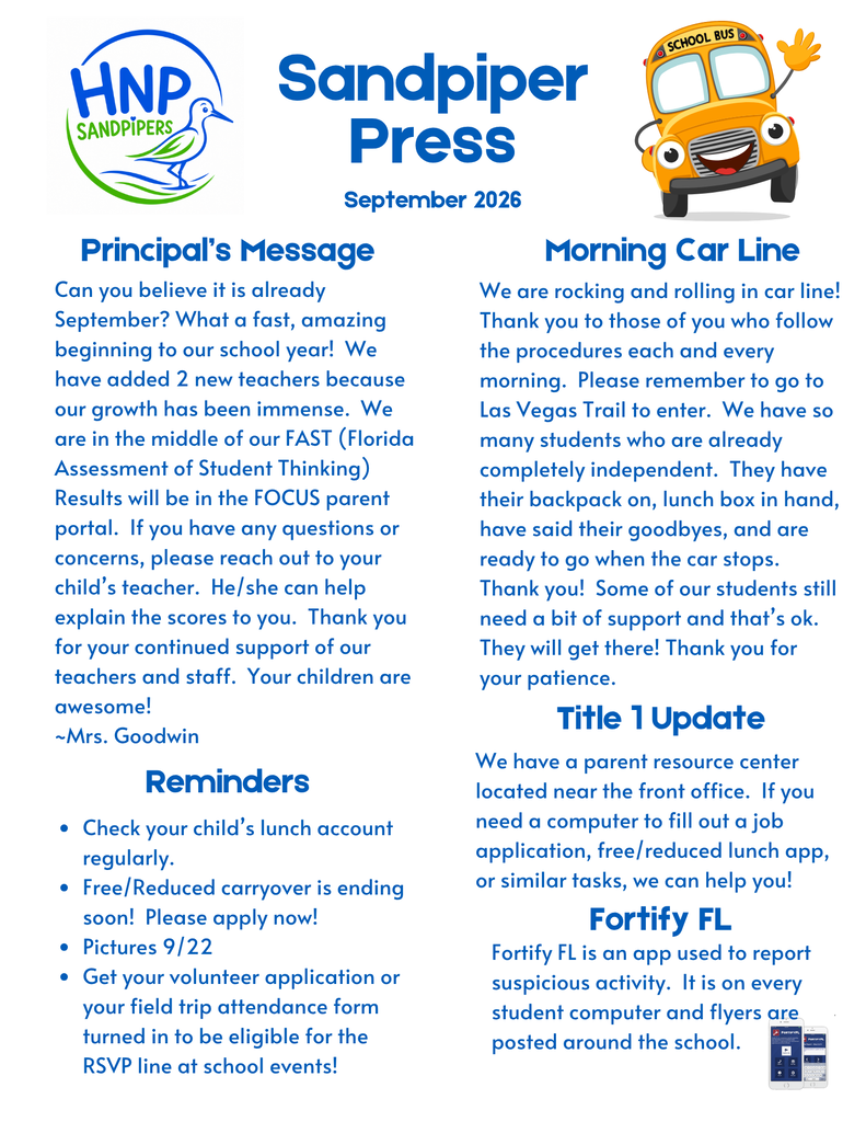 Sept Newsletter Page 1