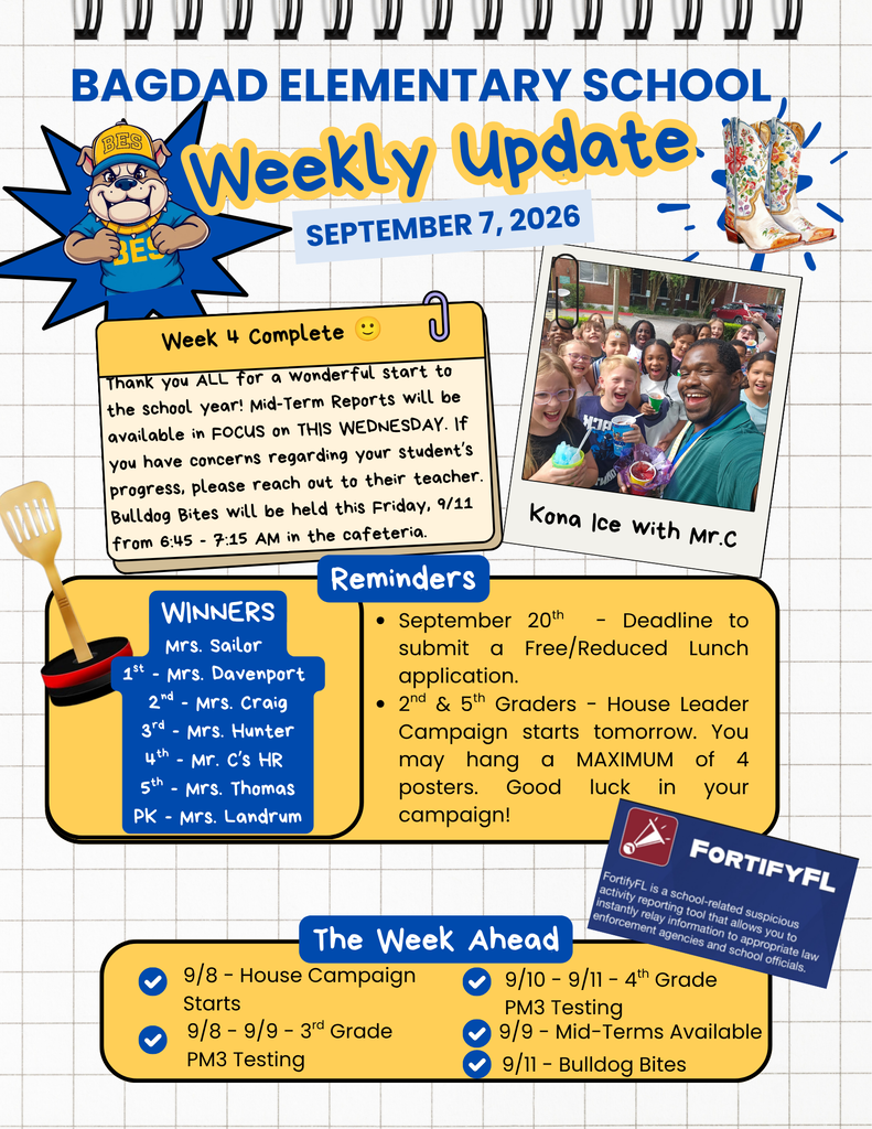 Parent Newsletter 9/7/2026