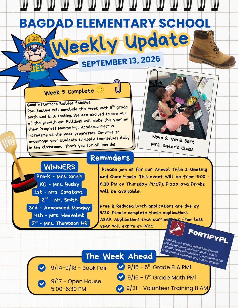Parent Newsletter 9/13/2026