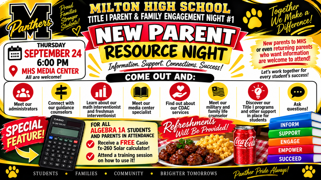 Flyer for New Parent Resource Night