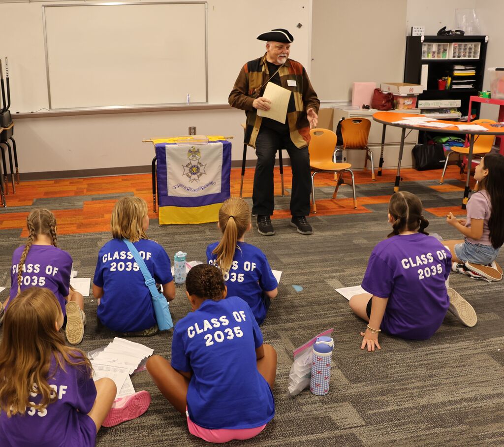 Sons of the American Revolution, Dr. Findley teaching students