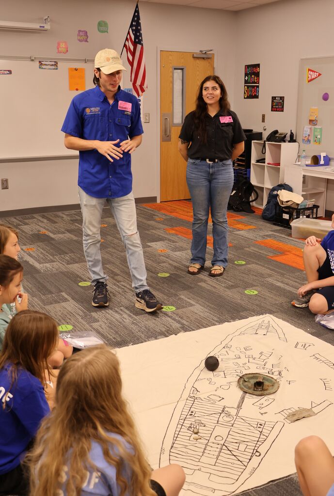 Florida Panhandle Archeology Network teaching students about a sunken Spanish Galleon