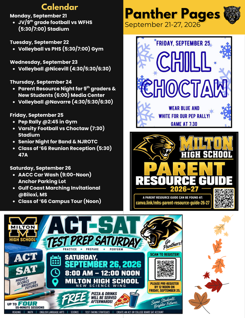 Panther Pages Newsletter 0921-0927