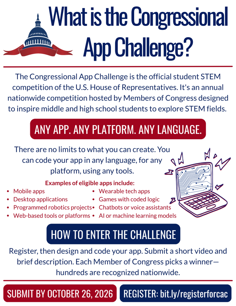 2026 Congressional App Challenge flyer