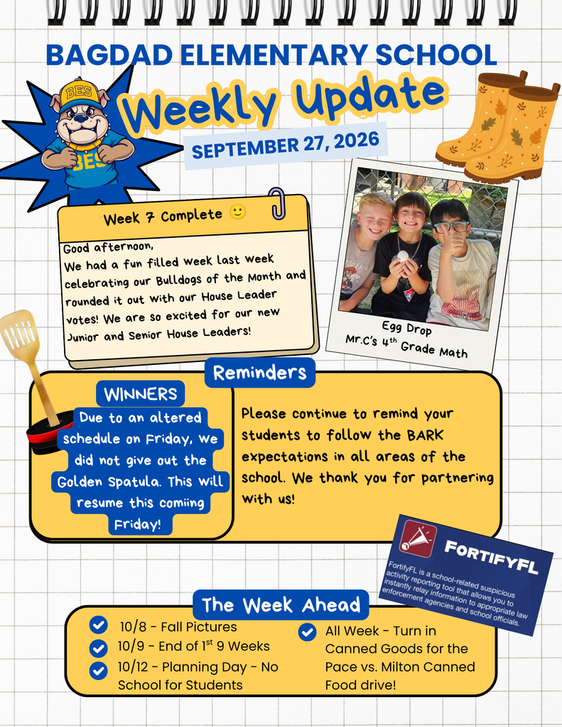 Parent Newsletter 9/27/2026