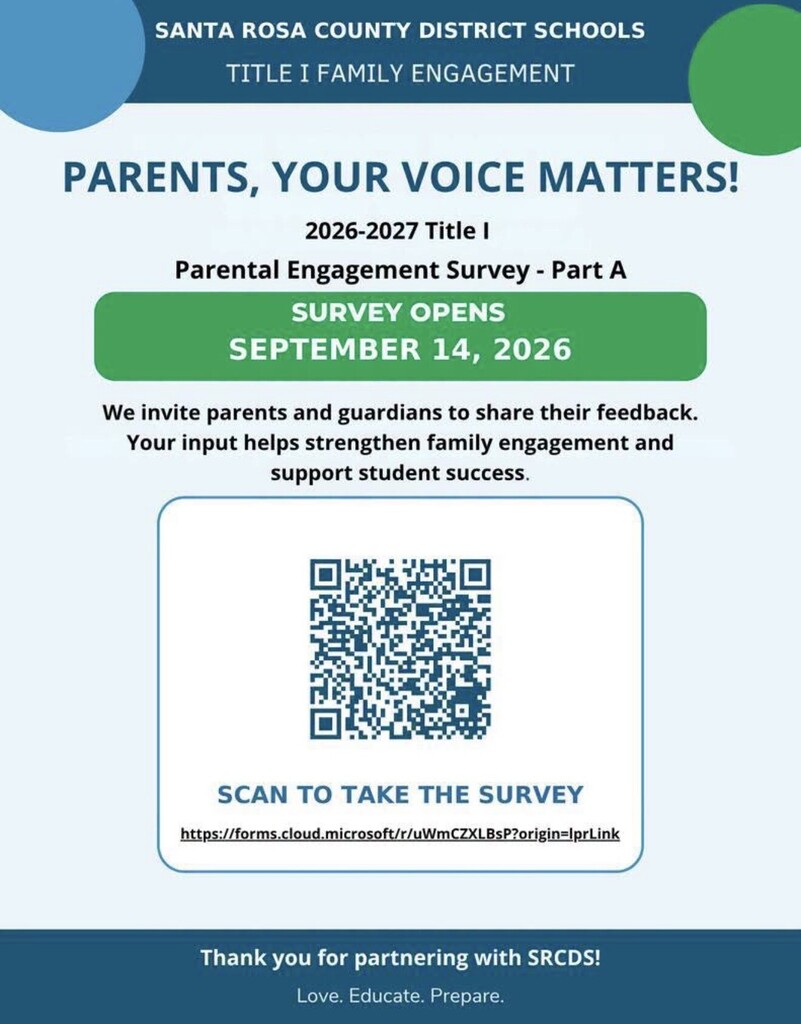 Title 1 Parent Survey and QR Code