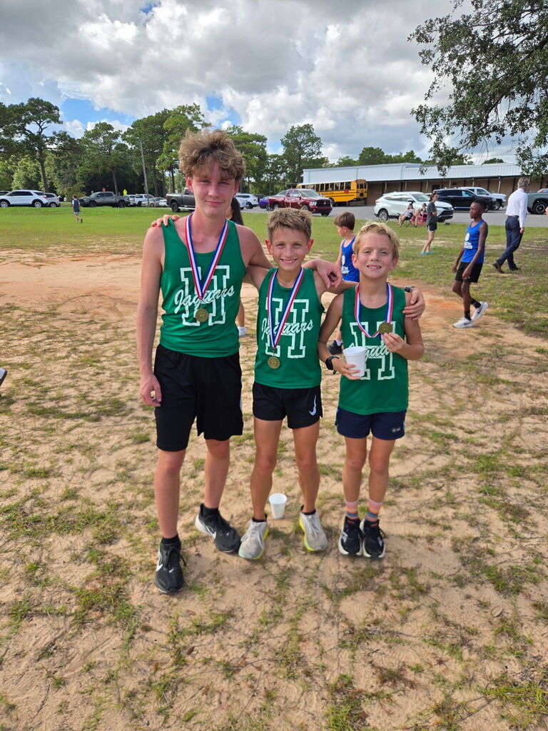 Top 3 runners at the King Middle cross-country meet