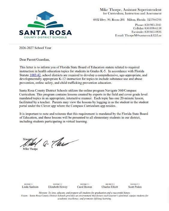 Compass Parent Letter 