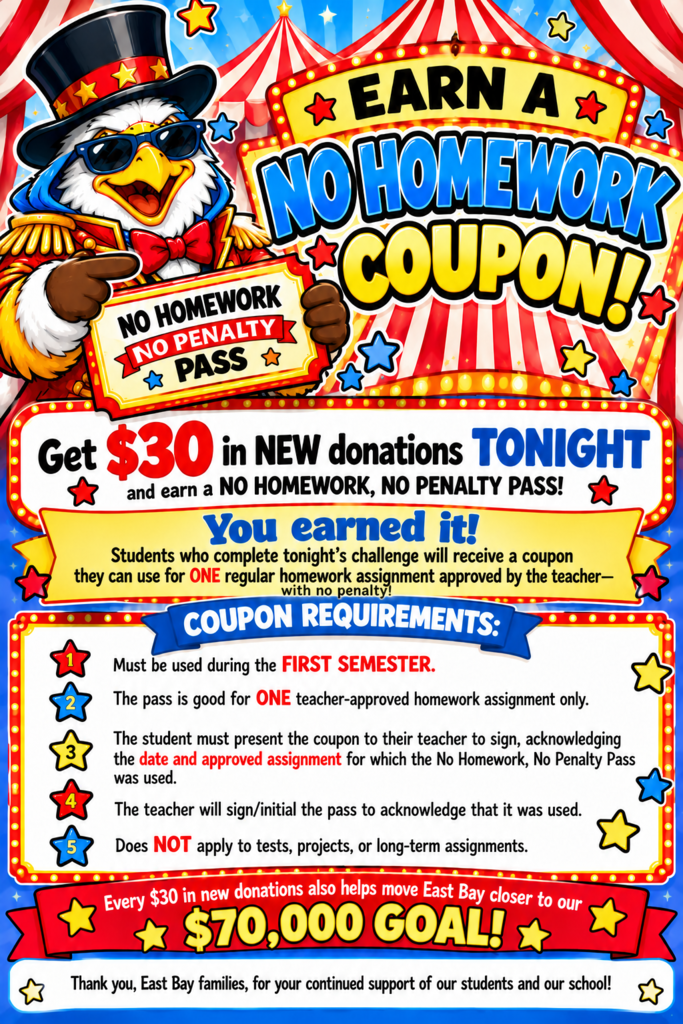 Image announcing no homework pass for 30 dollar achievement.  