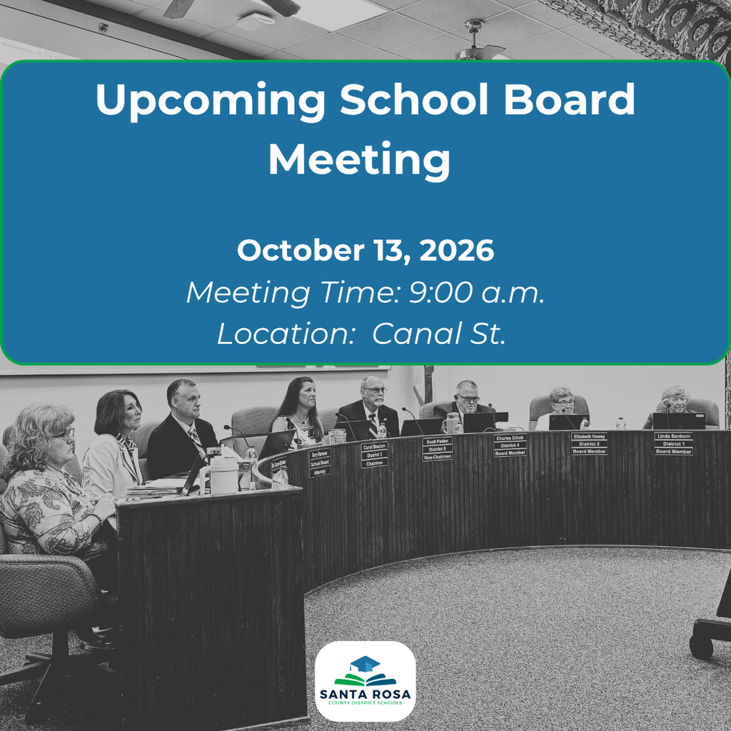 October 13th School Board Meeting announcement