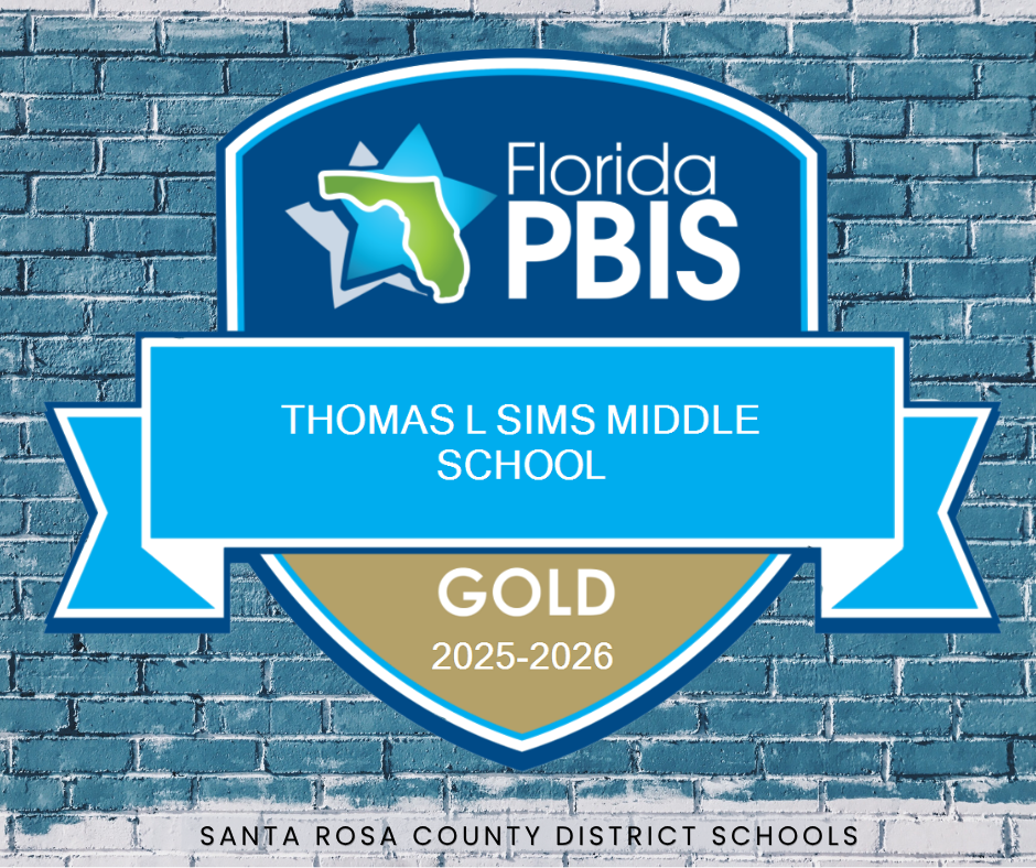 Image for Sims Middle School Florida PBIS Gold award