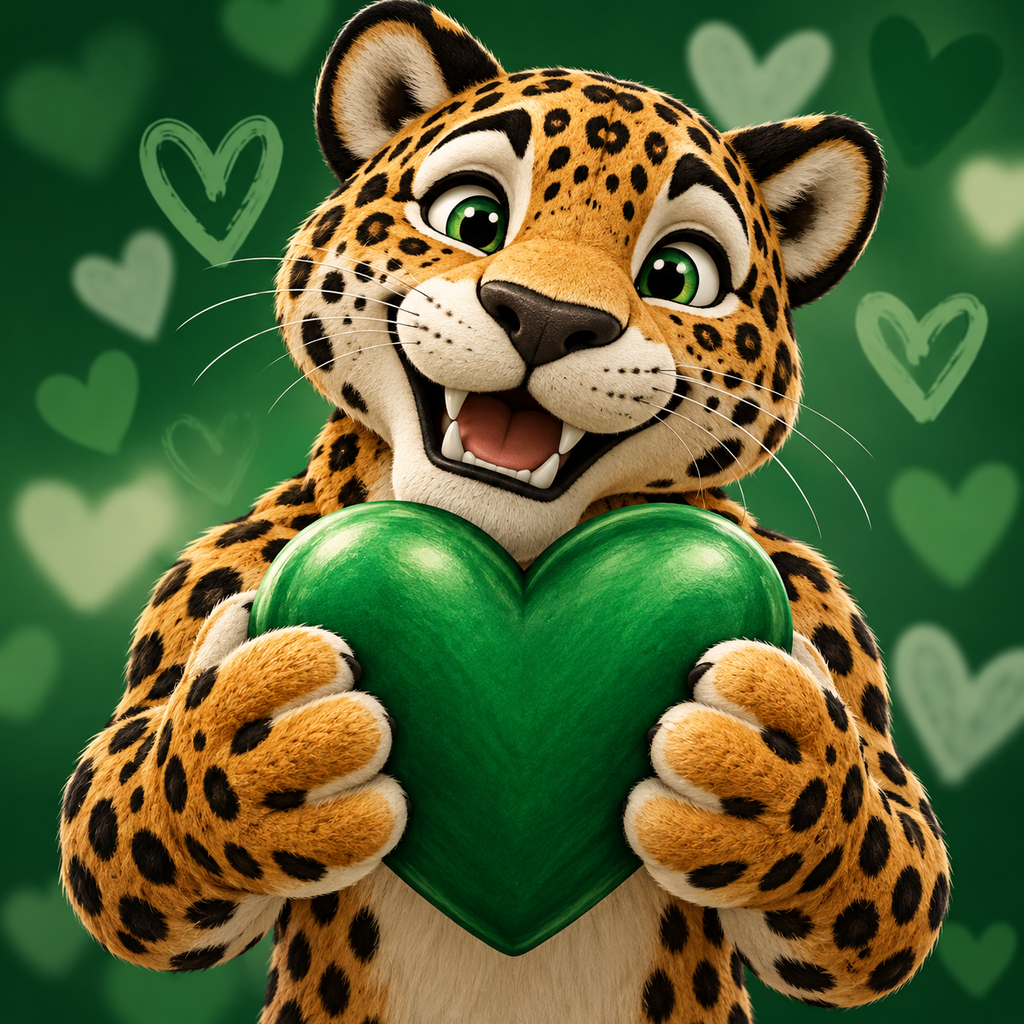 Jaguar with heart