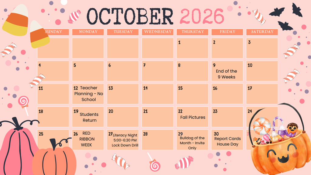 Updated October Calendar 