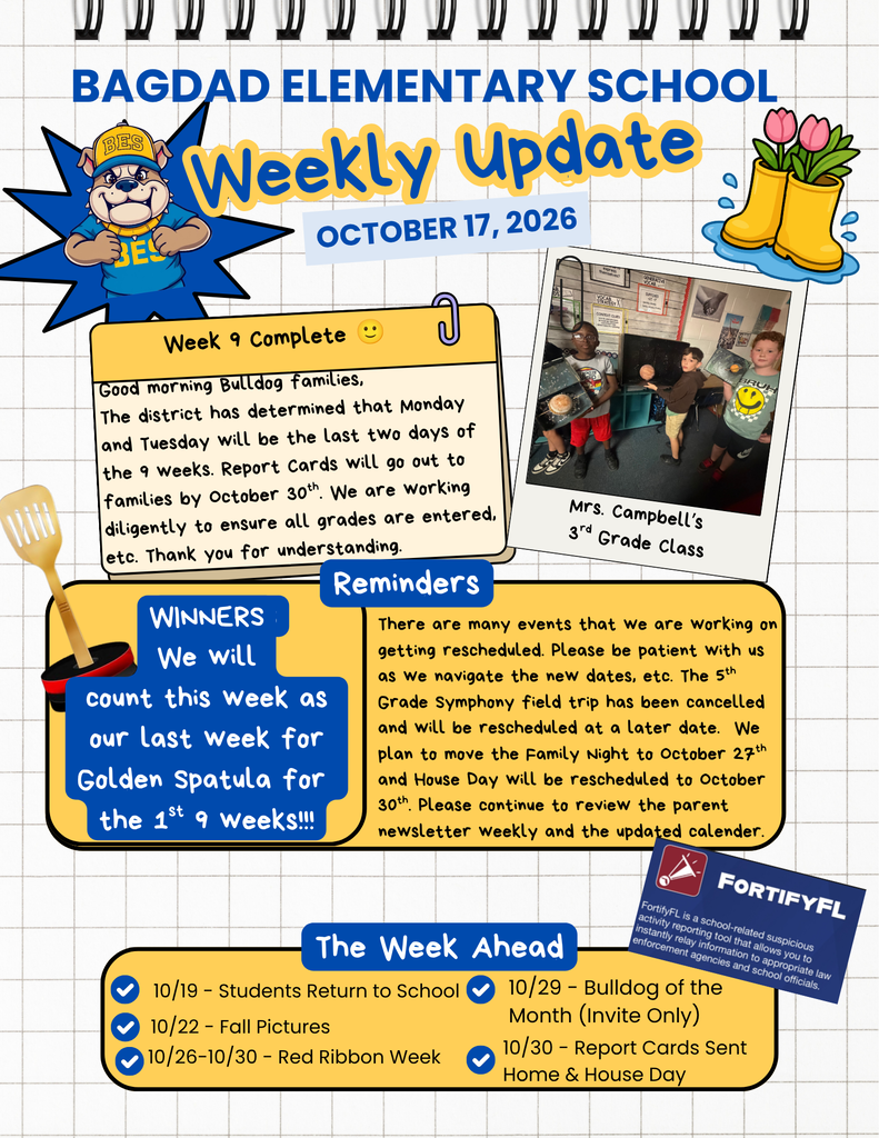 Parent Newsletter 10/17/2026