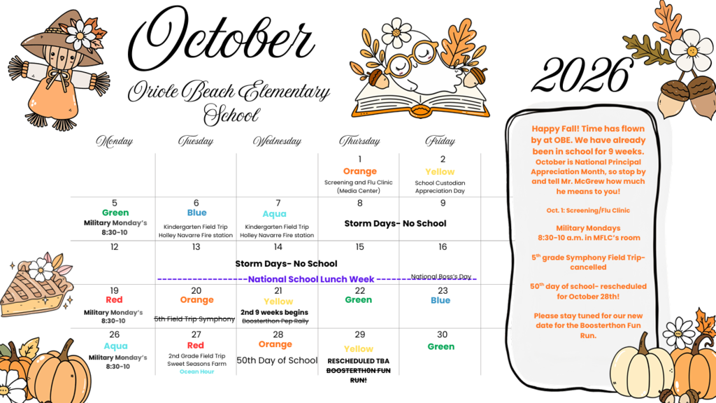 Updated Calendar