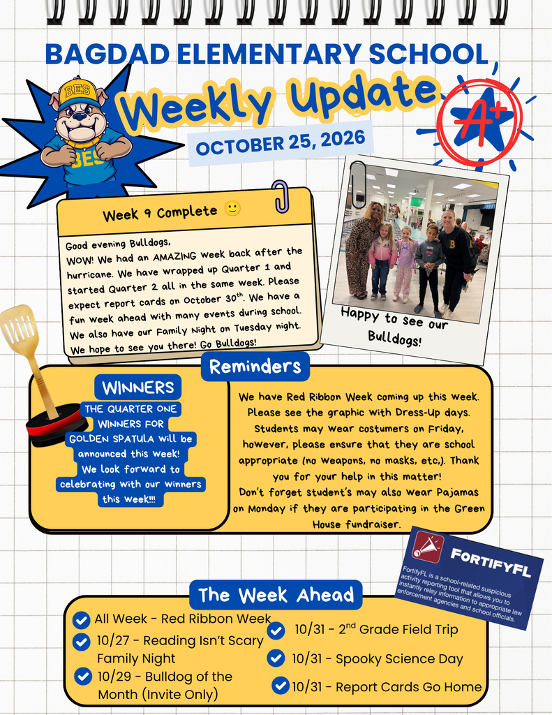 Parent Newsletter 10/25/2026 