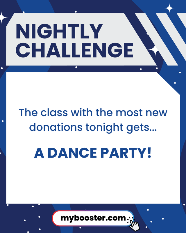 Nightly Challenge Poster winning class wins "A Dance Party"