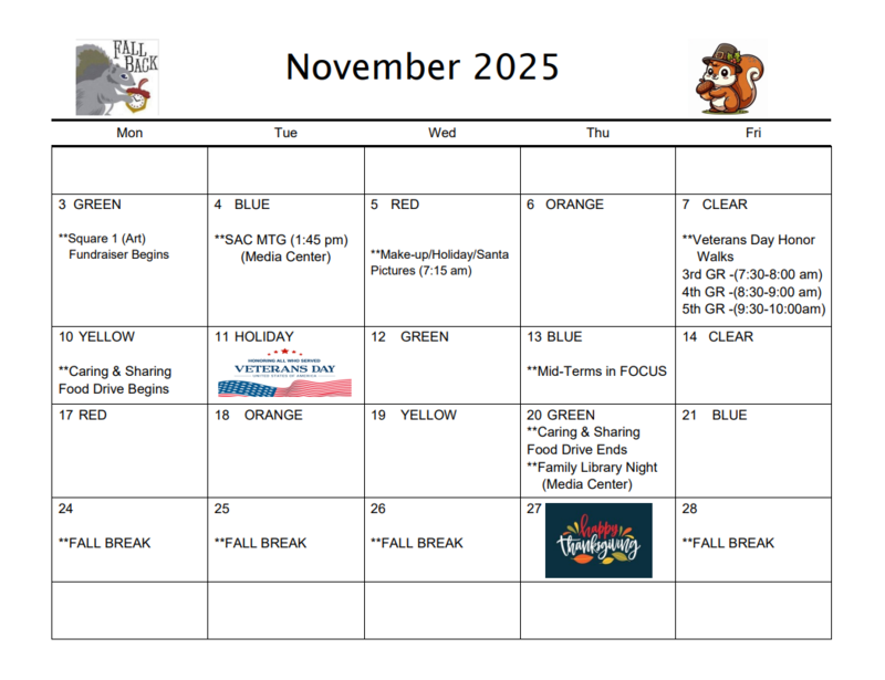 November 2025 Calendar