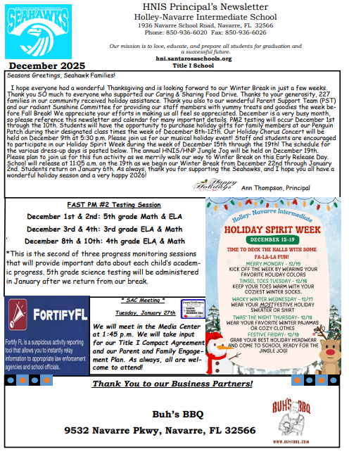 December Newsletter