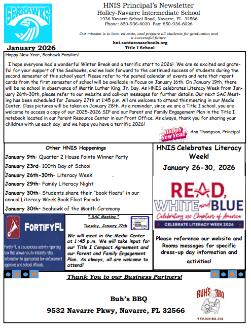 Newsletter January 2026
