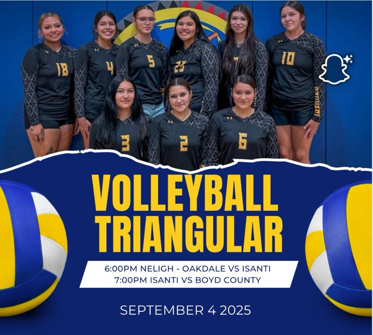 picture of our volleyball team, advertising the volleyball triangular on 9-4-25
