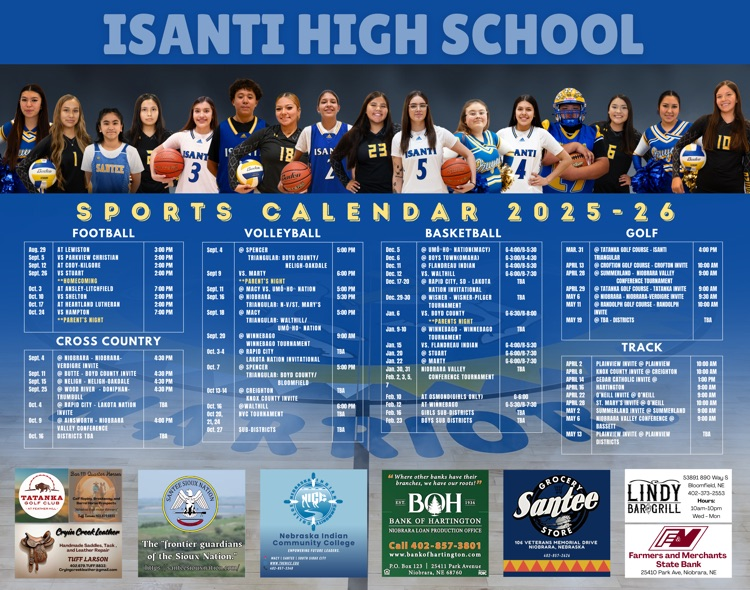 High School sports schedules.