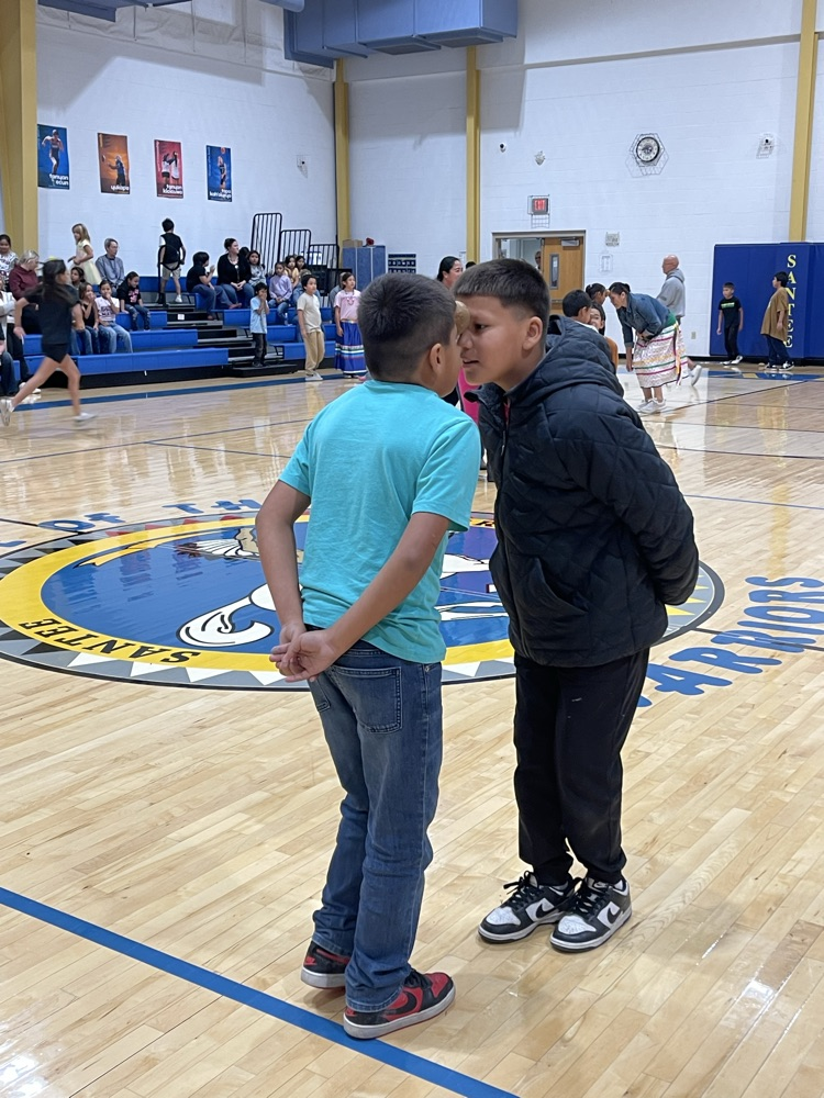 picture of staff and students doing the potato dance