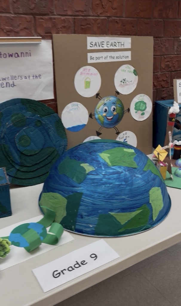 giant bowl painted like the earth 