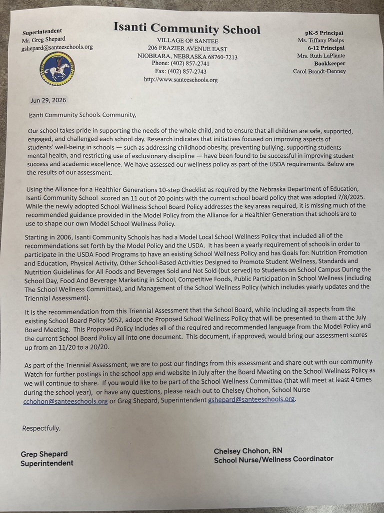 Triennial Assessment Notification