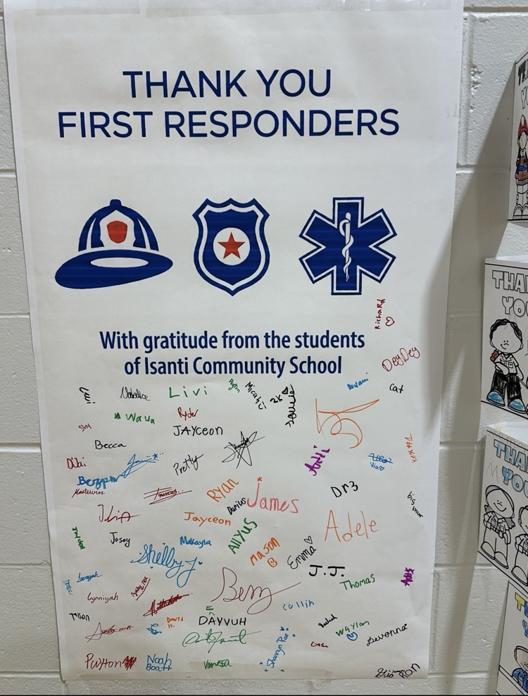 white poster with an EMT emoji signed by students 