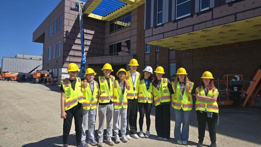 Routes to Success students tour Sapulpa High School construction site